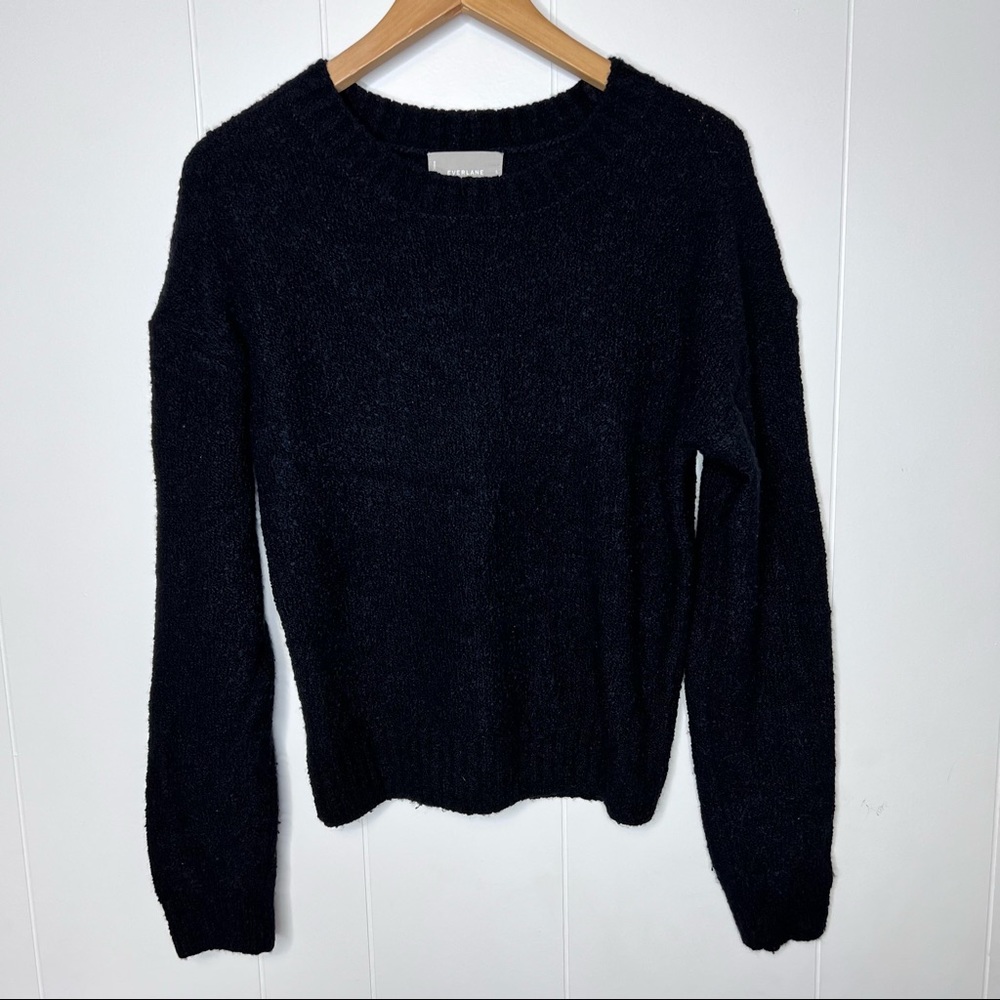 Everlane Black Wool blend Crew neck Sweater Sz S